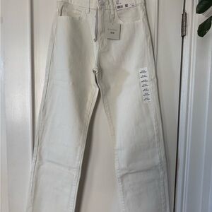 JW ANDERSON x Uniqlo Straight Jeans Off White sz23 NWT